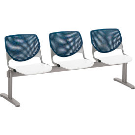 Beam Seating Guest Chairs - 3 Seater - Navy/White
