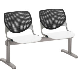 Beam Seating Guest Chairs - 2 Seater - Black/White