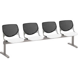 Beam Seating Guest Chairs - 4 Seater - Black/White