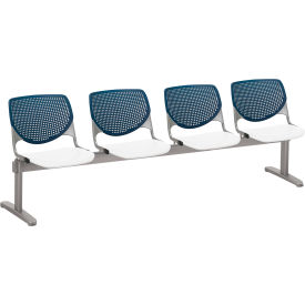 Beam Seating Guest Chairs - 4 Seater - Navy/White