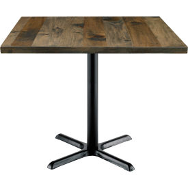 42" Square Table With Vintage Wood, Barnwood