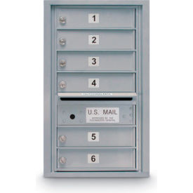 4C Horizontal Mailbox - 28-1/2"H Single Column 6 Doors USPS Approved