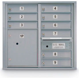 4C Horizontal Mailbox - 28-1/2"H Double Column 9 Doors 1 Parcel USPS