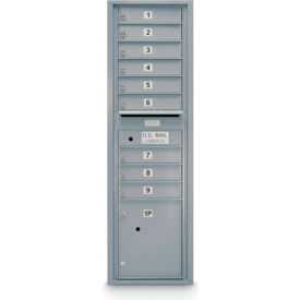 4C Horizontal Mailbox - 56-1/2"H Single Column 9 Doors 1 Parcel USPS
