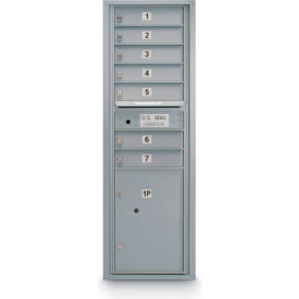 4C Horizontal Mailbox - 51-1/4"H Single Column 7 Doors 1 Parcel USPS