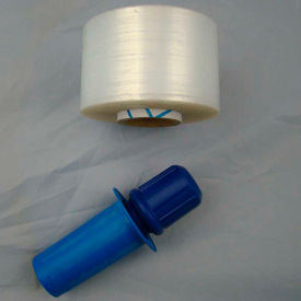 Banding Stretch Wrap with Extended Core Handle, Cast, 80 Gauge, 3"Wx1000'L, Clear