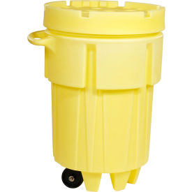 5 Gallon Wheeled OverPack Salvage Drum with Lid - Polyethylene - Yellow
