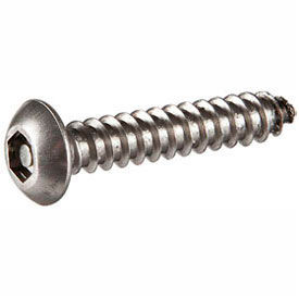 #8AB x 2" Security Sheet Metal Screw - Button Hex Socket Head - 302HQ/18-8 Stainless Steel - 100 Pk