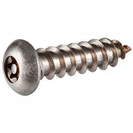 10AB x 1-1/4" Security Sheet Metal Screw - Button Torx Head - 302HQ Stainless Steel - USA - 100 Pk