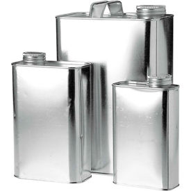 1 Quart Metal Oblong F-Style Can with 1-1/4" Alpha Cap & Innerseal, Case of 24