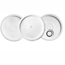 White HDPE EZ Tear Pail Lid, For 3.5, 5 and 6 Gallon Pails, Case of 40