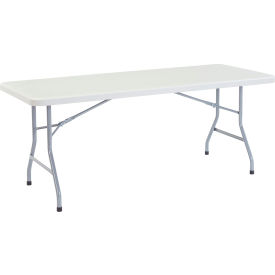 Plastic Folding Table - 72" x 30" - Speckled Gray