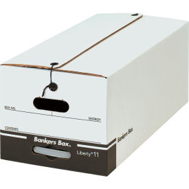 File Storage Boxes, 24"L x 12"W x 10-1/4"H, White, 12/Pack