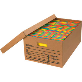 Economy File Storage Box w/ Lid, 24"L x 15"W x 10"H, Kraft