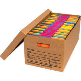 Economy File Storage Boxes w/ Lid, 24"L x 12"W x 10"H, Kraft