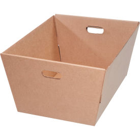 Corrugated Tote, 25-1/4"L x 19-1/4"W x 12-1/4"H, Kraft