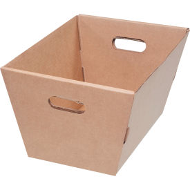 Corrugated Tote, 19-3/4"L x 13-1/4"W x 10-1/4"H, Kraft