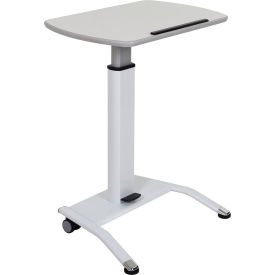 Pneumatic Height Adjustable Lectern - White