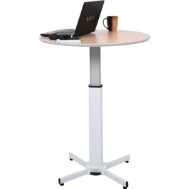 Height Adjustable Round Pedestal Table - 31-1/2" - Pneumatic