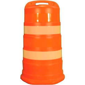 Cortina Traffic Barrel Drum With (4) 4" Engineer Grade Reflective Stripes, LDPE