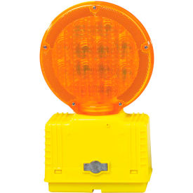 Solar Barricade Light, Yellow Body, Amber Lens, Price Per Each