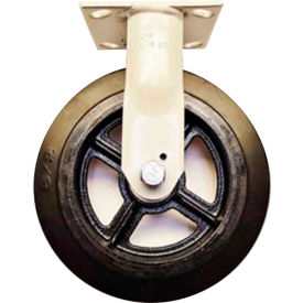 Rigid Caster - Rubber Mold-On 8" Dia. - 500 Lb. Capacity