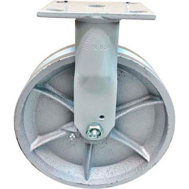 Fairbanks Rigid Caster - V-Groove 6" Dia. - 1200 Lb. Capacity