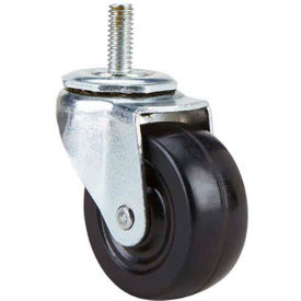Light/Medium-Duty Stem Swivel Caster - Hard Rubber 2" Dia. - 100 Lb. Cap.