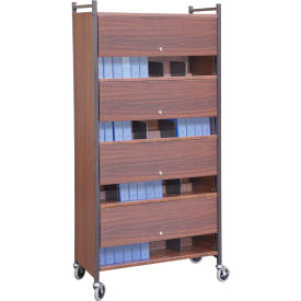 Versa Cabinet Style Rack with Locking Panels, 4 Shelves, Woodgrain