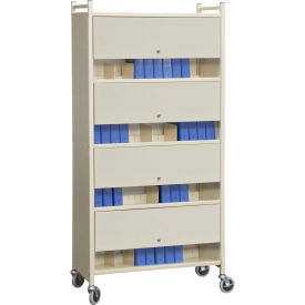 Versa Cabinet Style Rack with Locking Panels, 4 Shelves, Beige