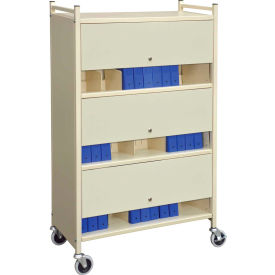 Versa Cabinet Style Rack with Locking Panels, 3 Shelves, Beige