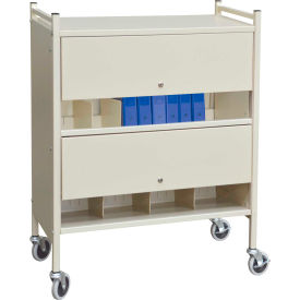 Versa Cabinet Style Rack with Locking Panels, 2 Shelves, Beige