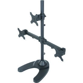 Triple-Arm Desk Monitor Mount, Black