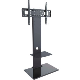 Double Layers TV Stand For 32"-55" TVs, Black