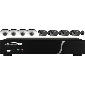 8-Channel Plug & Play NVR and IP Kit, 4 Dome & 4 Bullet Cameras, 2TB