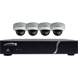 4-Channel HD-TVI DVR and 4 Dome Camera Kit, 1TB