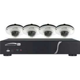 4-Channel Plug & Play NVR and IP Kit, 4 Dome Cameras, 1TB