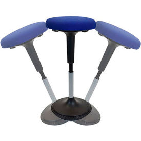 Adjustable Height Wobble Stool Swivel Chair - Blue