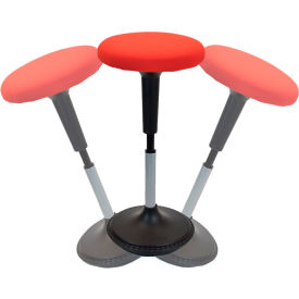Adjustable Height Wobble Stool Swivel Chair - Red