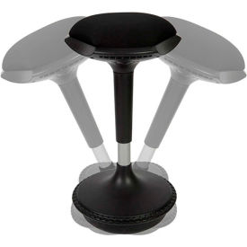 Adjustable Height Wobble Stool Swivel Chair - Black