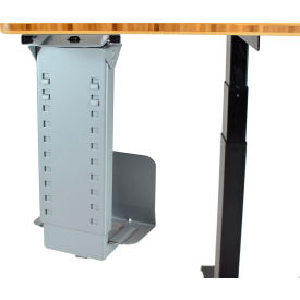 Under-Desk Swivel CPU Holder, Neutral Gray