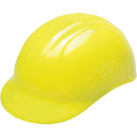 67 Vented Bump Cap with 4-Point Pinlock Suspension, Hi-Viz Yellow, Pack of 12