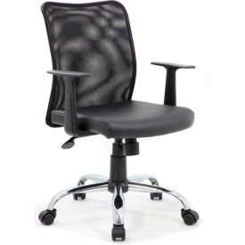 Budget Mesh Task Chair with T-Arms - Black