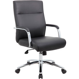 Modern Executive Vinyl Conference Chair - Black