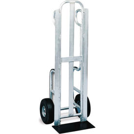 Trayless Aluminum 12-Pack Delivery Hand Truck - 8"D Shoe & Skid Rails