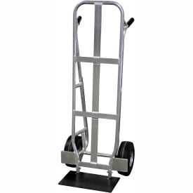 Flat Back Aluminum Beverage Hand Truck - 10"D Shoe, Fenders & Brakes