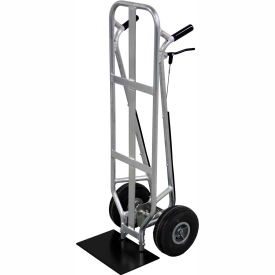Flat Back Aluminum Beverage Hand Truck - 16"W x 10"D Shoe with Brakes
