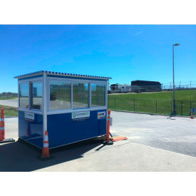 6'x8' Guard Booth, Blue - Deluxe Model, Pre-Assembled