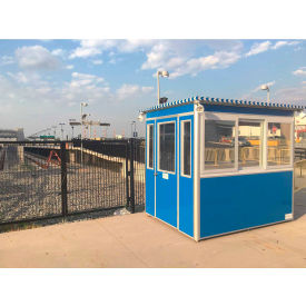 6'x6' Guard Booth, Blue - Deluxe Model, Pre-Assembled