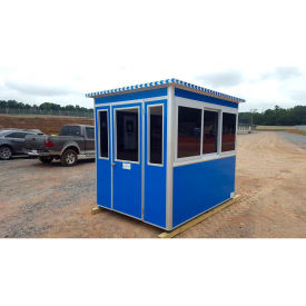 6'x6' Guard Booth, Blue - Economy Model, Pre-Assembled